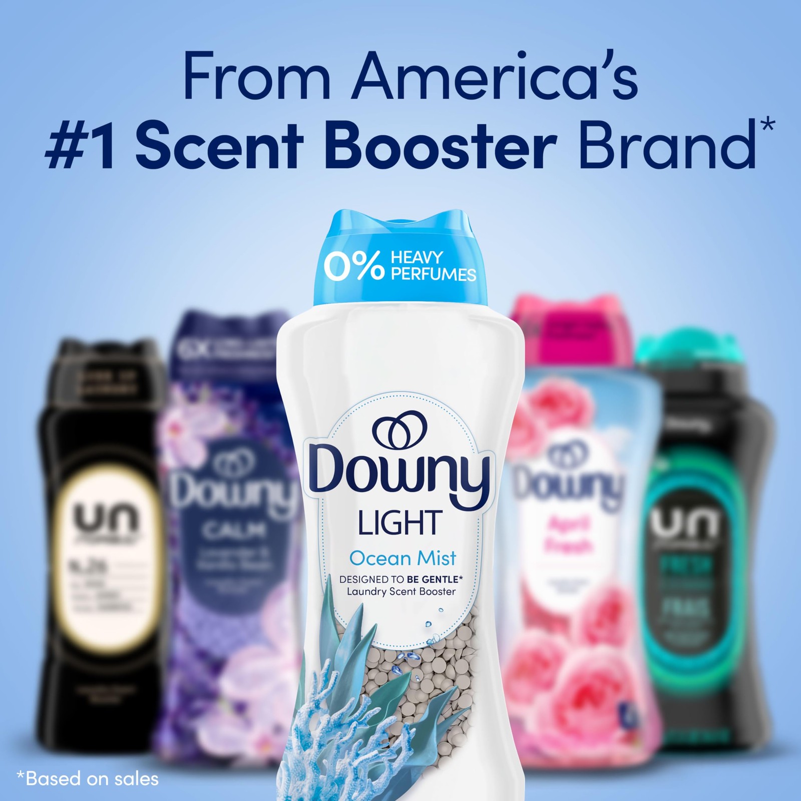 Downy Light Laundry Scent Booster Beads, Ocean Mist 24 Ounce (Pack of 1)