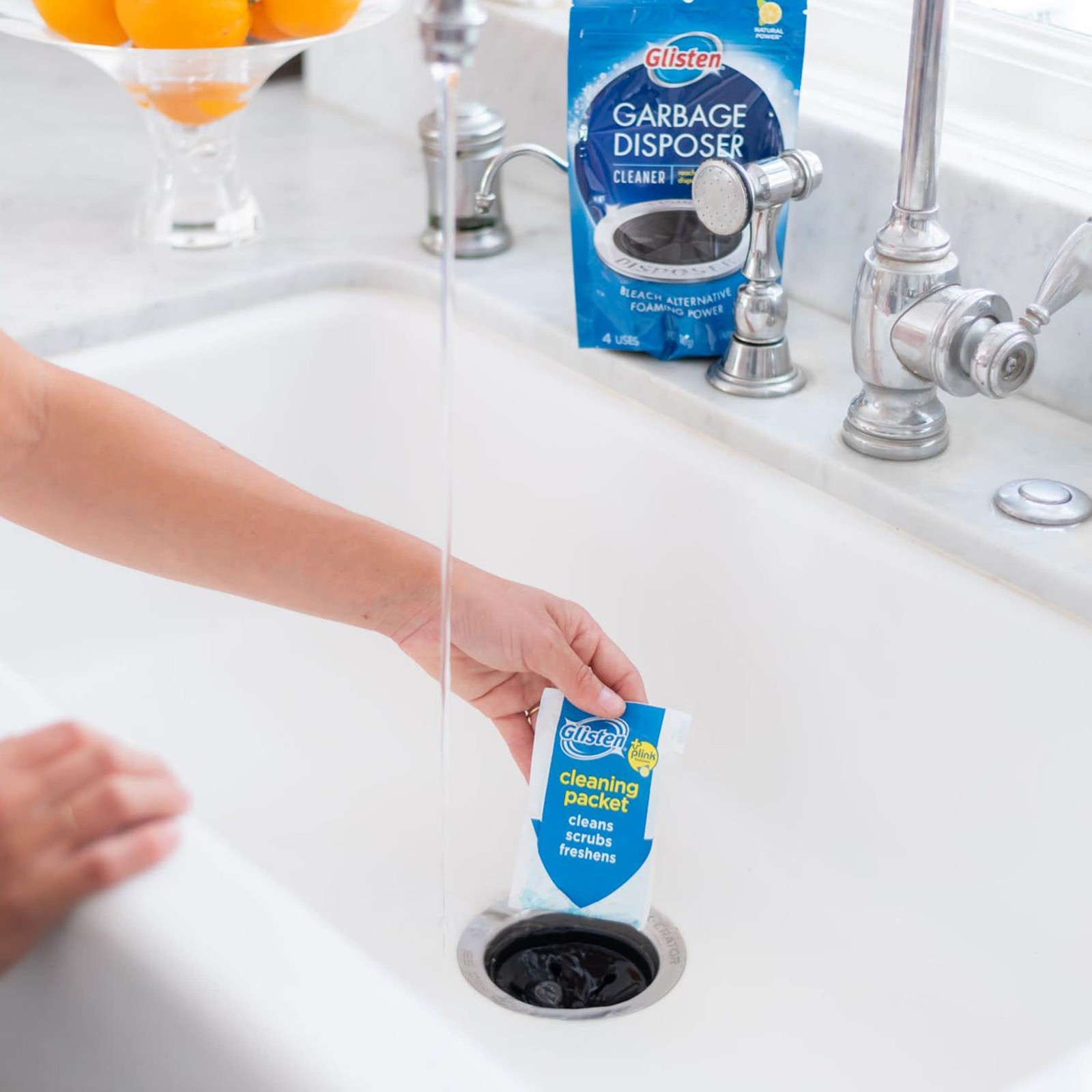Glisten Garbage Disposer Cleaner and Freshener, 4.9 Ounce (Pack of 2), Red