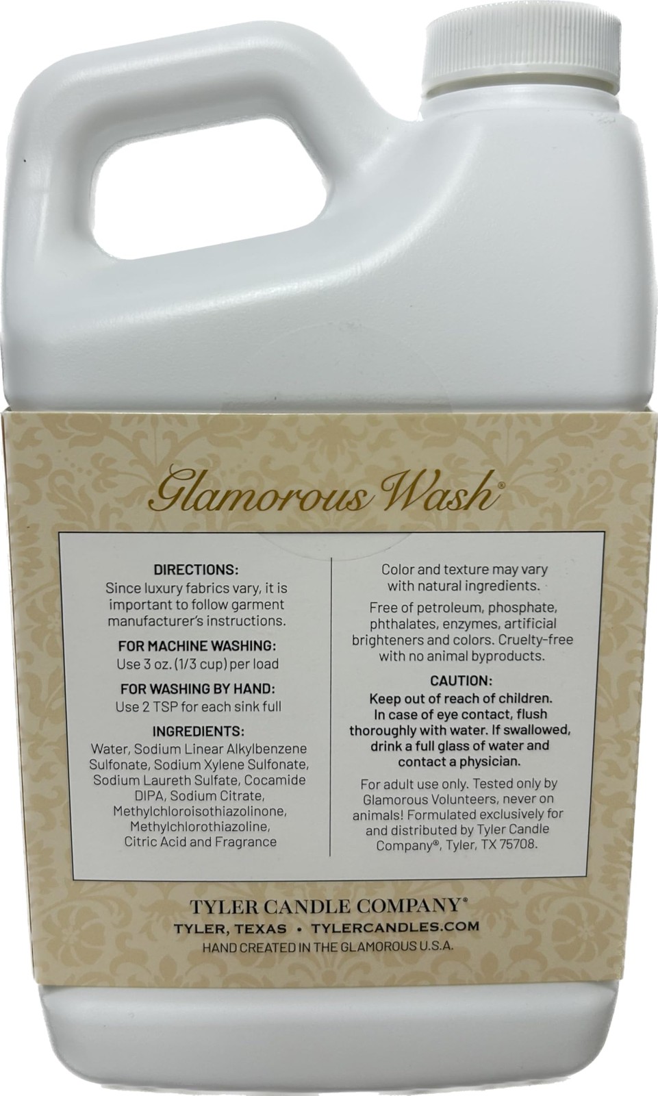 Tyler Glam Wash Laundry Detergent, Diva 907g, Liquid, 32 FL Oz (0.95L) HE Safe