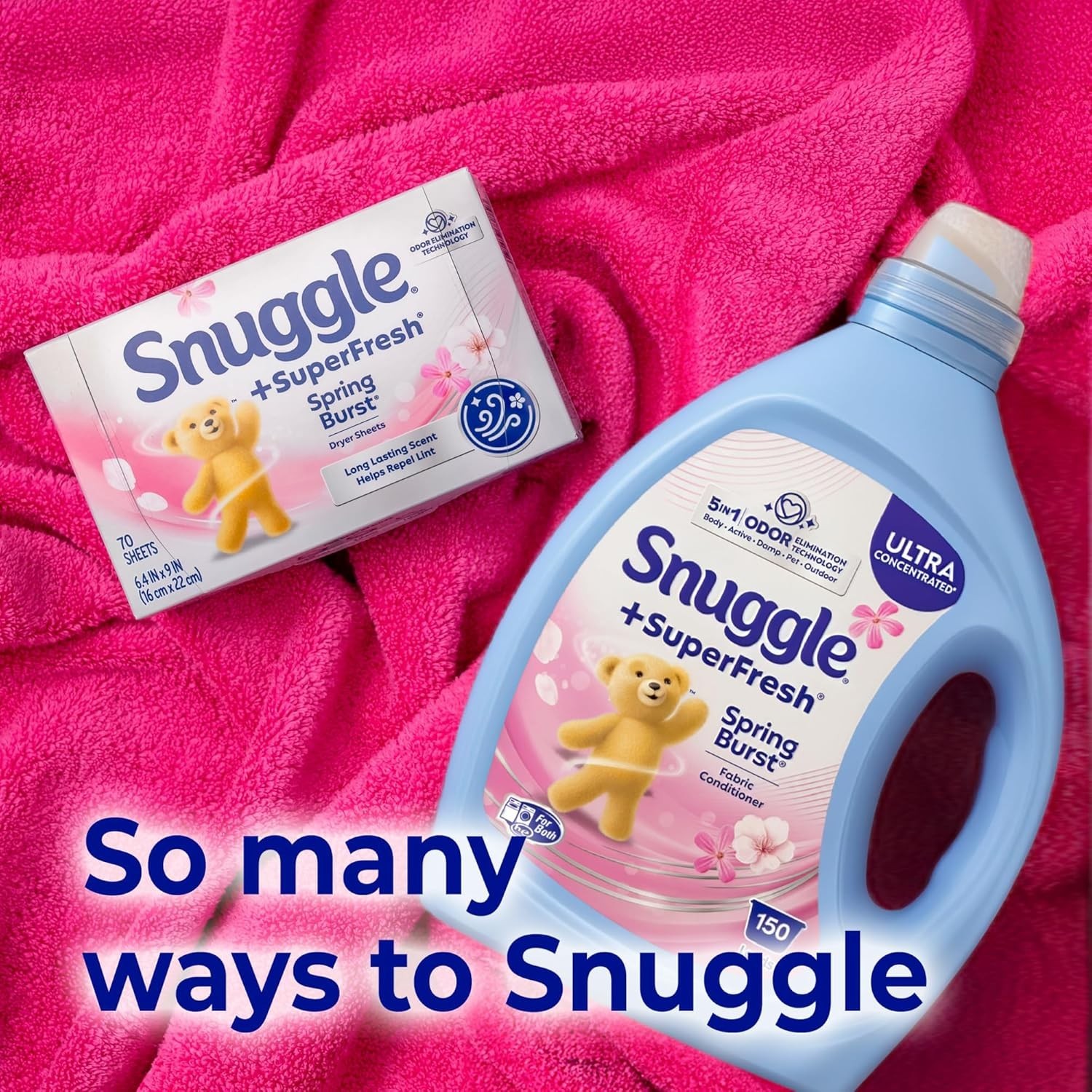 Snuggle Plus SuperFresh Liquid Fabric Softener 75 Oz Spring Burst Odor Elimin…