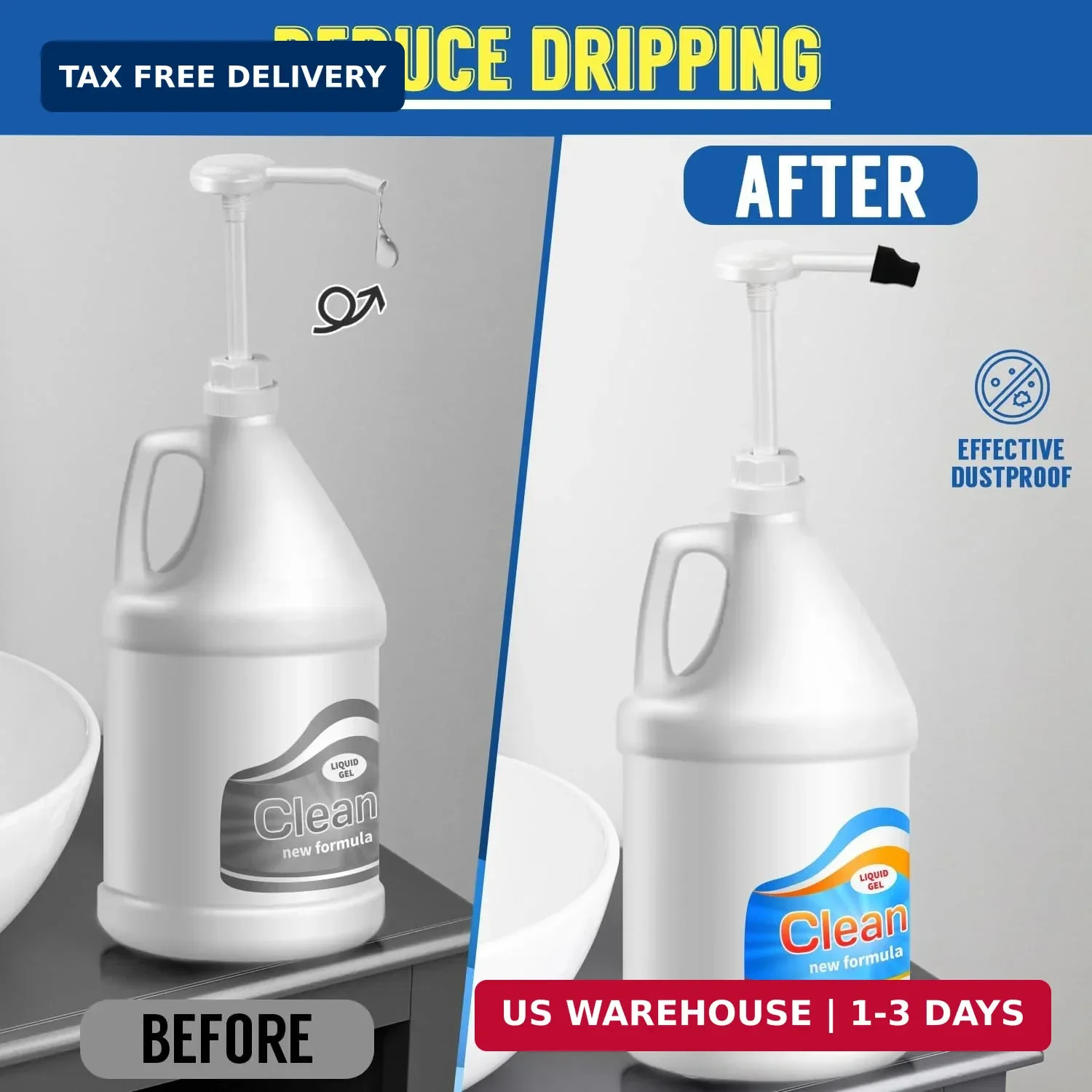 2 Pack 5 Gallon Pump Dispenser 38-400 1 oz Dispenser Pump for Large Gallon Bucke
