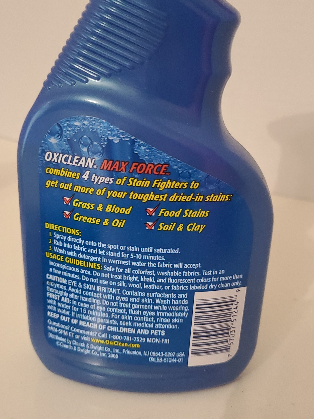 RARE Oxi Clean MaxForce 4-in-1 Laundry Stain Remover 12oz Dried on Stains NEW