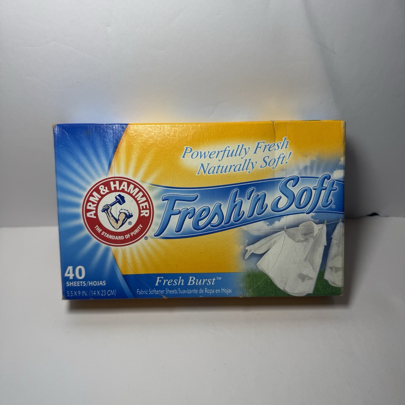 Arm & Hammer Fresh Burst Laundry Dryer Sheets 2006 Fresh N’ Soft Vtg