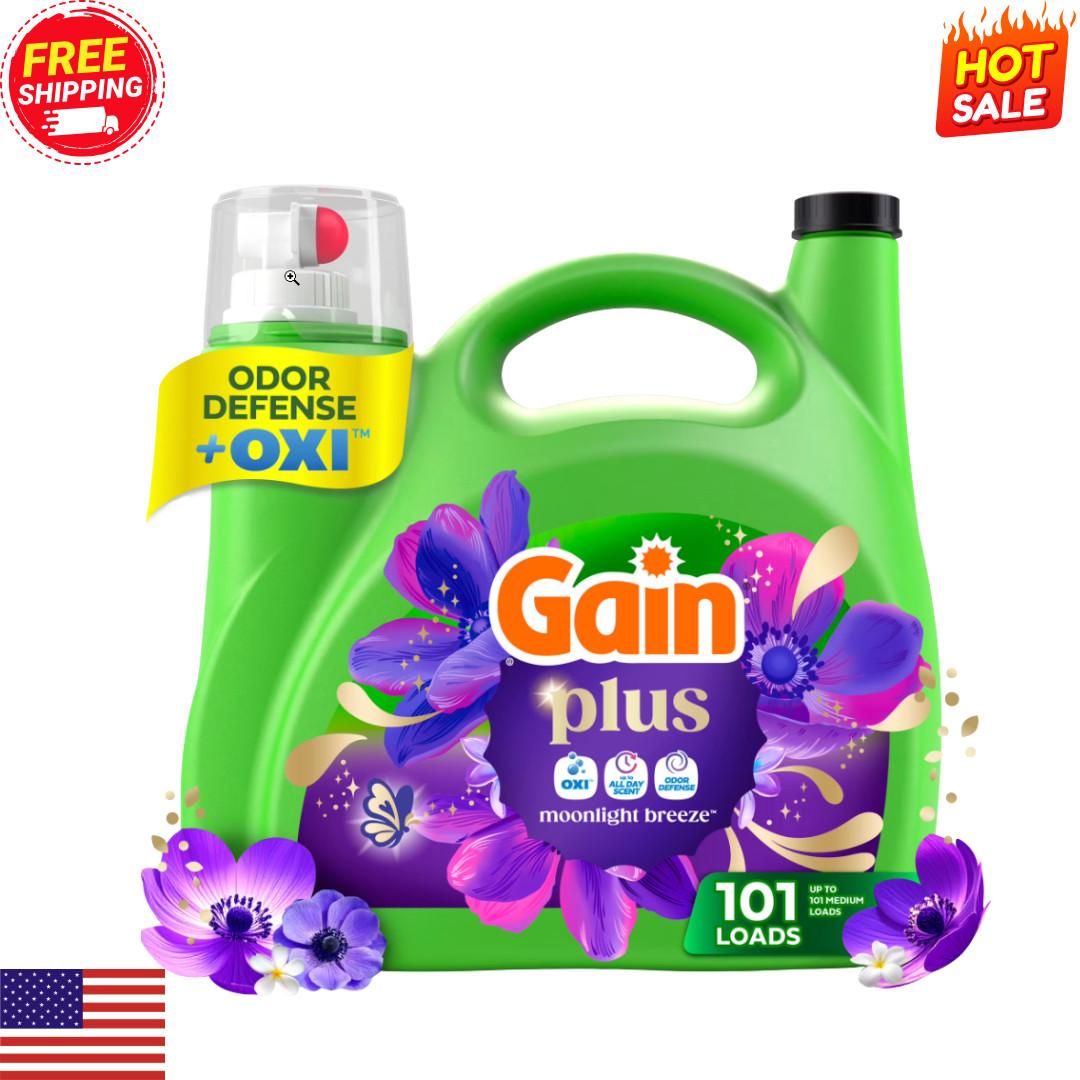 Free Ship – Gain Moonlight Breeze Liquid Laundry Detergent Plus OXI 133 fl oz