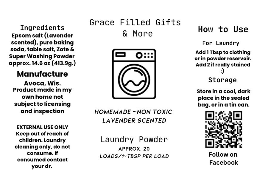 Homemade Powdered Laundry Detergent, Non-Toxic Natural Ingredients