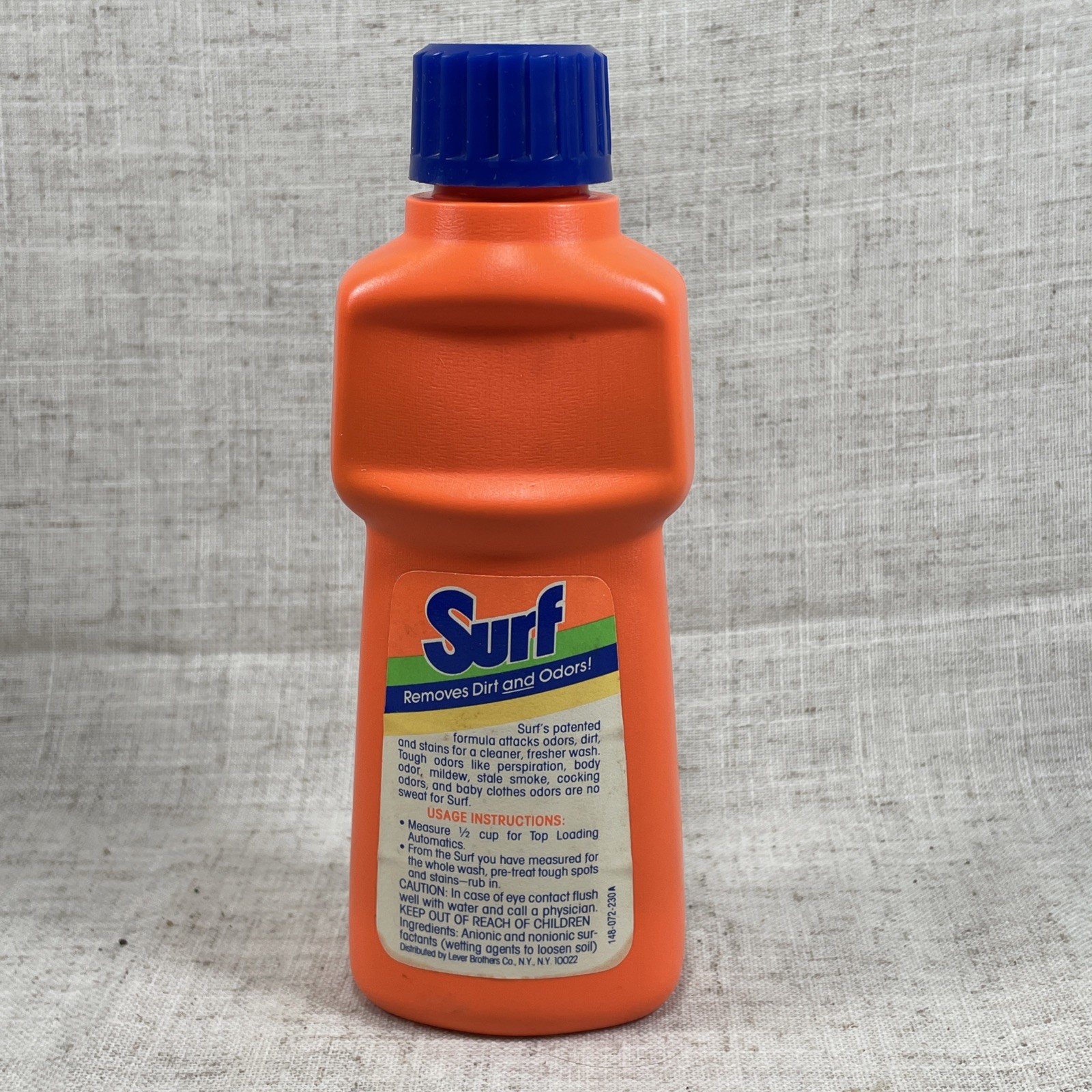 VTG Surf Laundry Detergent Liquid Soap Sample Size 8 fl oz 85% Full