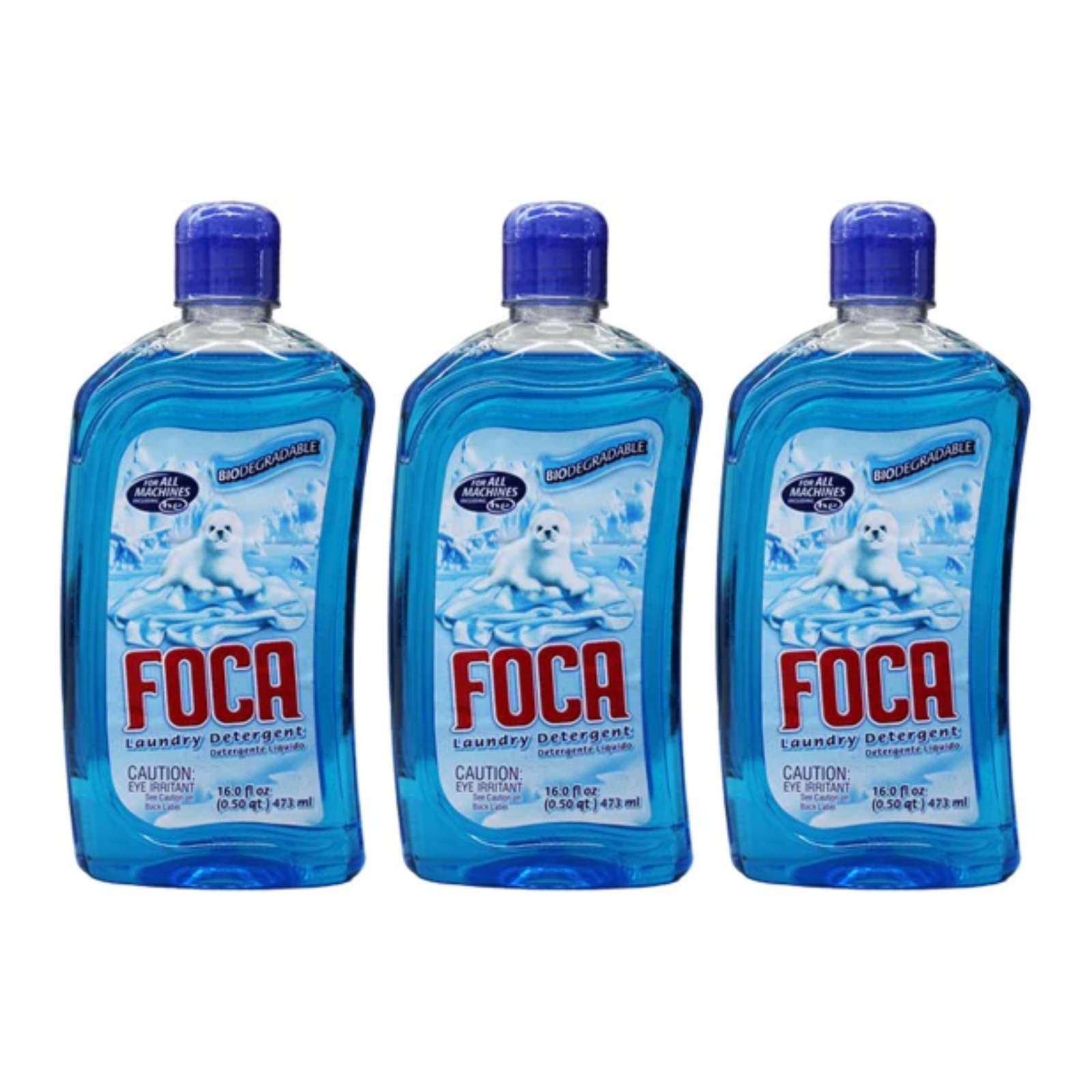 Foca Liquid Laundry Detergent, 16 fl oz (473ml) (Pack of 3)