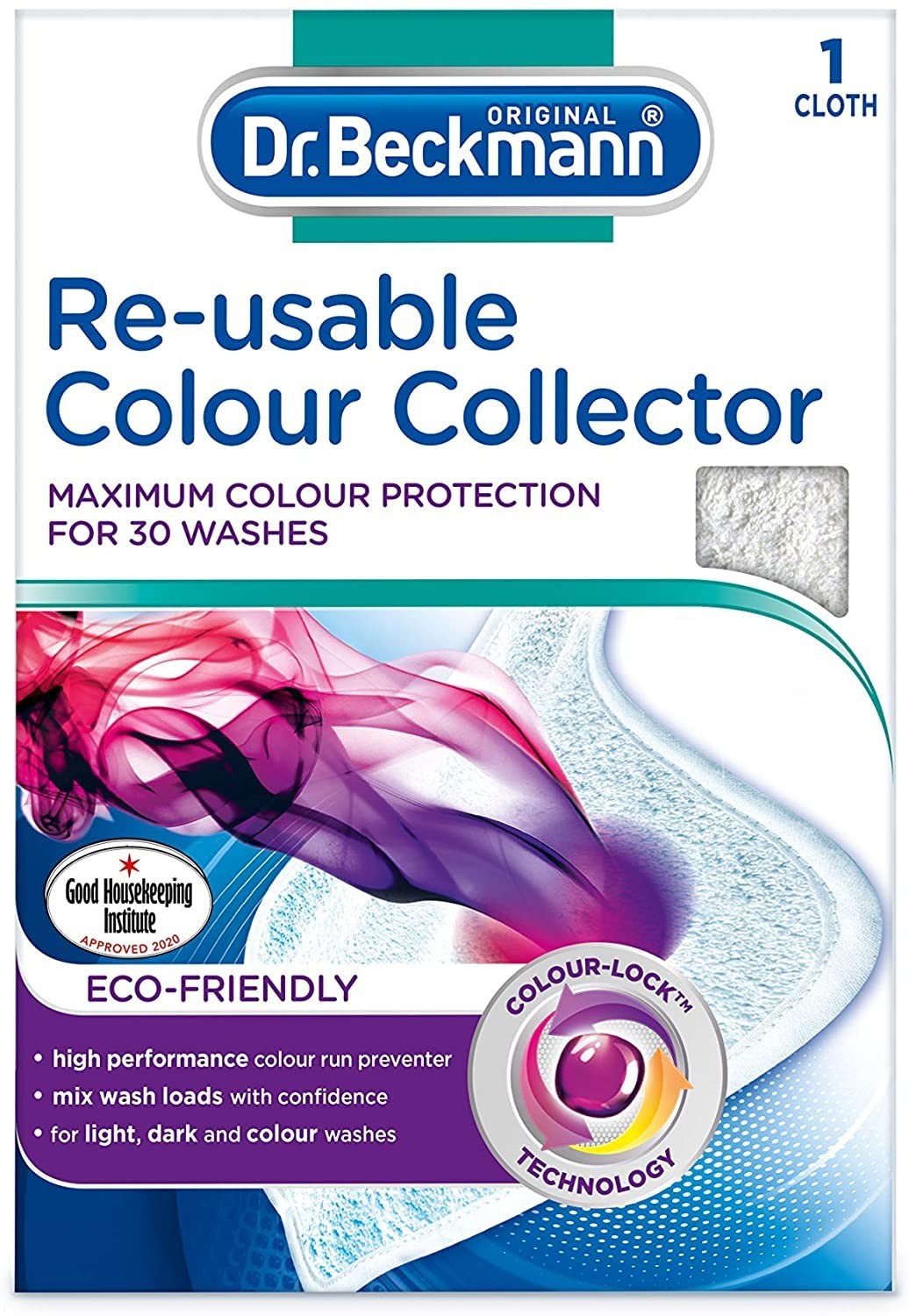 Dr Beckmann Reusable Colour Collector Cloth For Laundry 30 Washloads Natural …