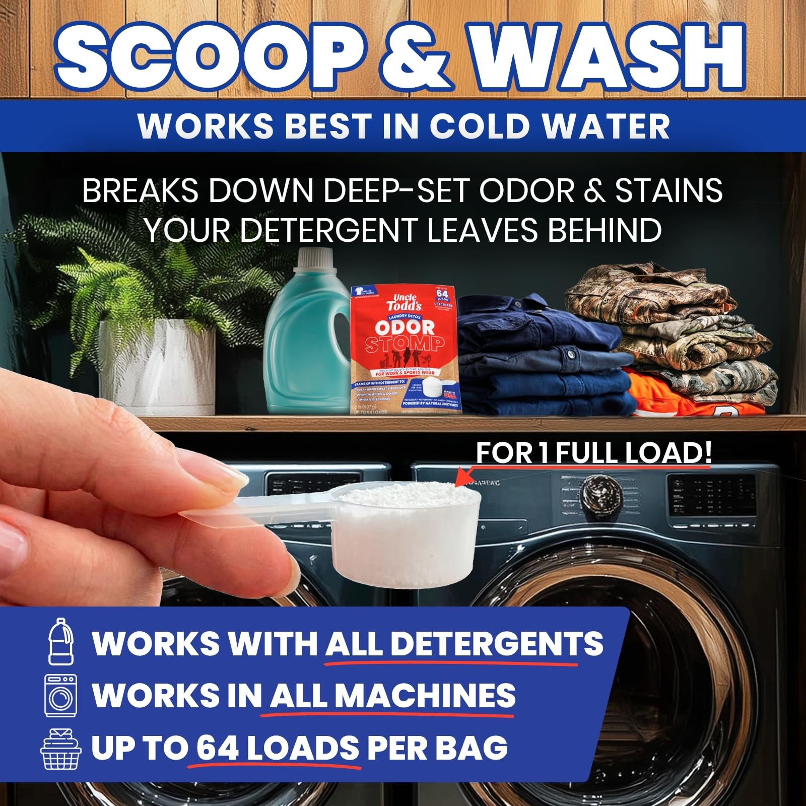 Bio Enzyme Laundry Booster 2 lb – Odor Eliminator & Stain Remover – Fragrance Fr