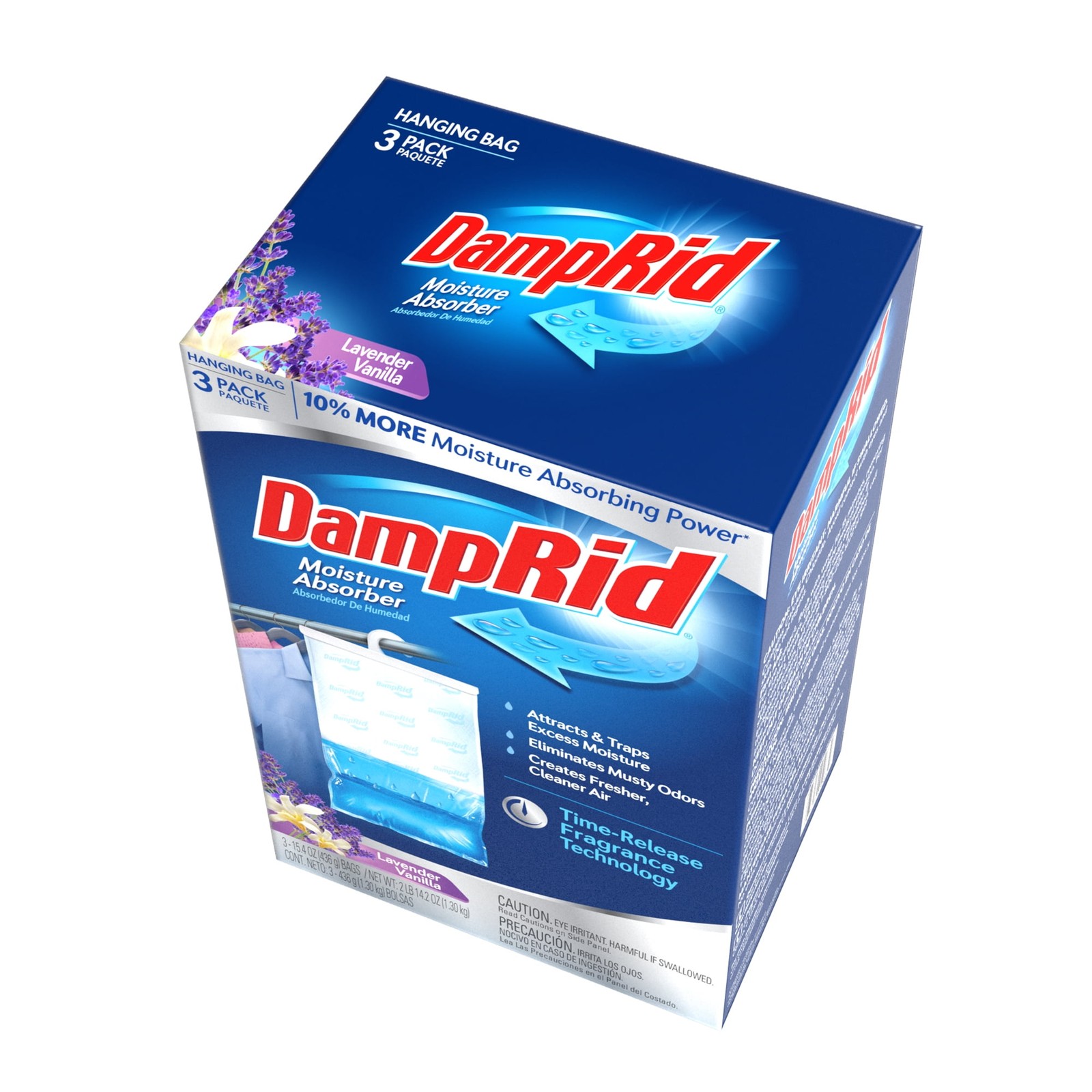 DampRid Hanging Moisture Absorbers, Lavender Vanilla, 3 Count
