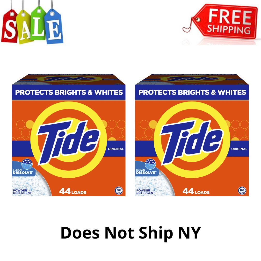 2 Pack Tide Ultra Compact Powder Laundry Detergent, Low Suds Original Regular