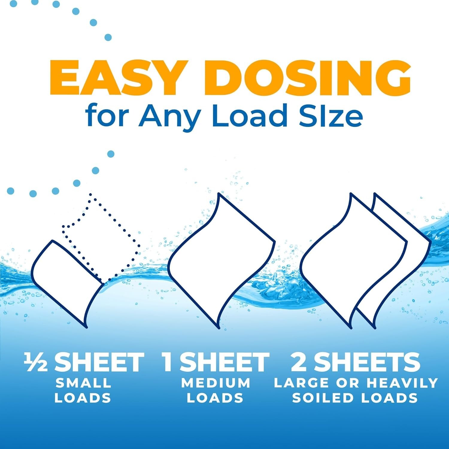 Power Sheets Laundry Detergent – Fragrance-Free, 50ct Pack for HE Machines