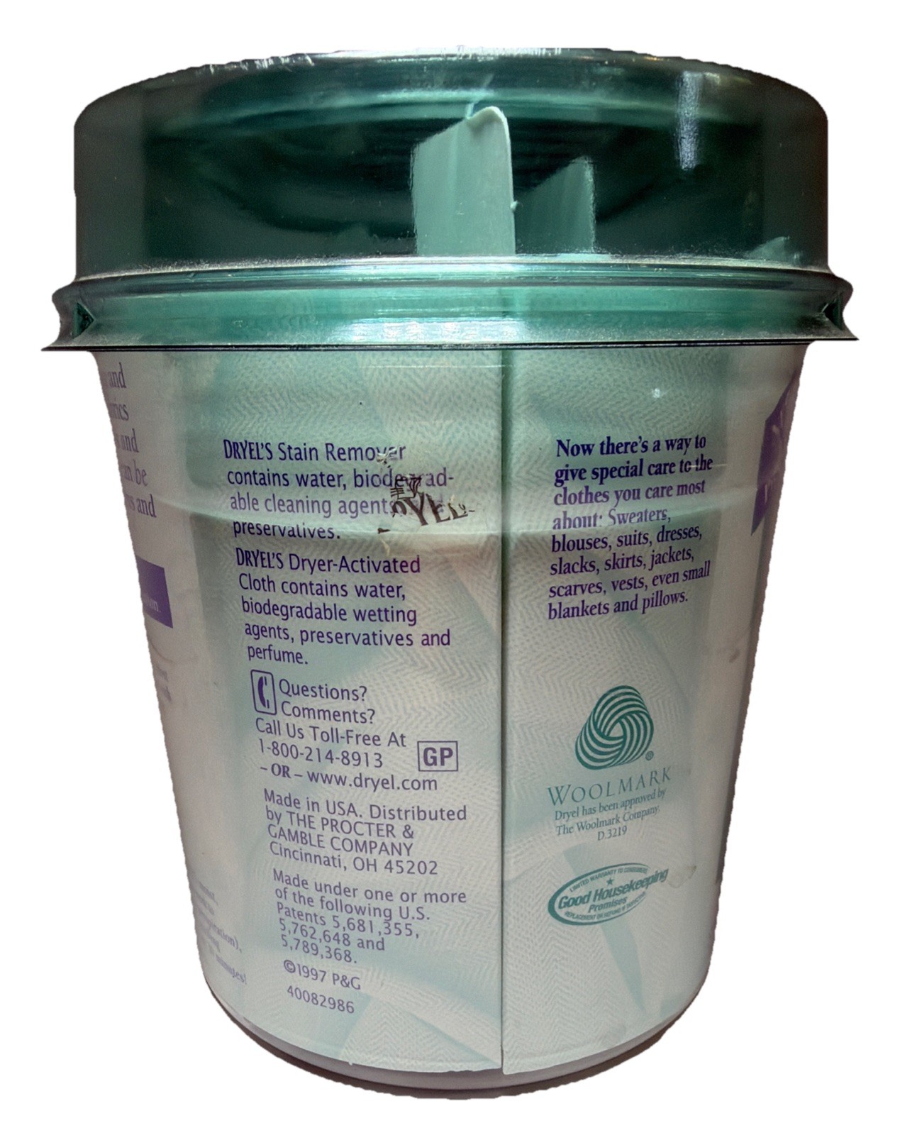 Dryel At-Home Dry Clean Only Fabric Care Starter Kit Vintage 1997 NO Bag