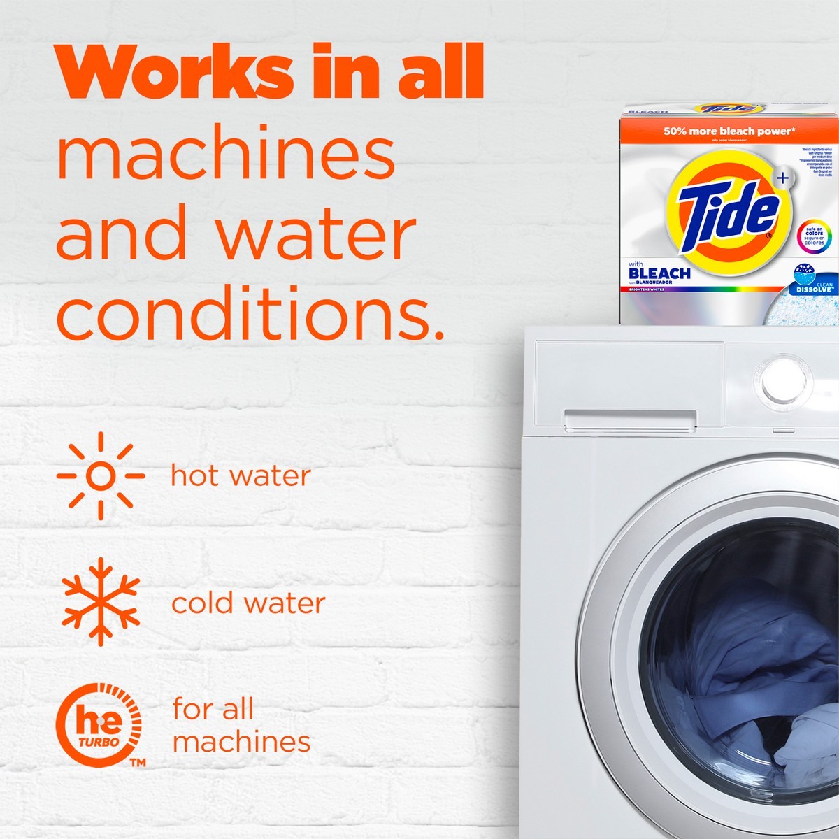 Bleach HE Deep Cleaning Concentrated Laundry Detergent Powder 89 Loads – 129oz