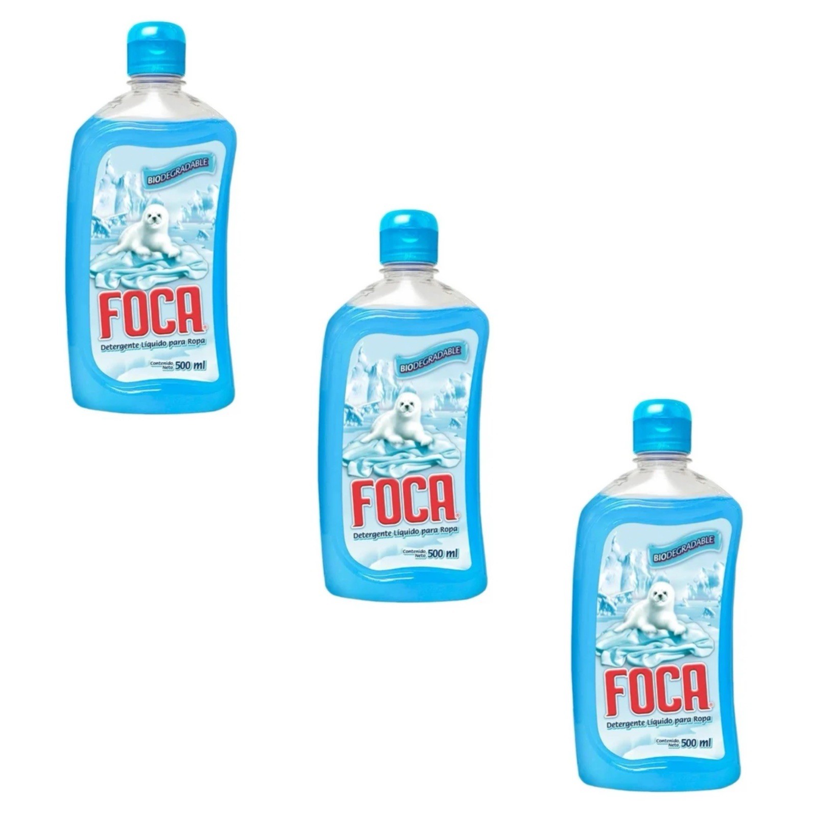 FOCA 🇲🇽 Liquid Laundry Detergent, 500ml, 3 Pack