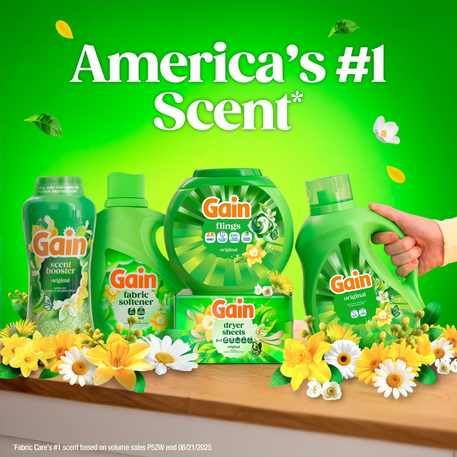 Gain Liquid Laundry Detergent Original 132oz 100 Loads HE, 2 Pack