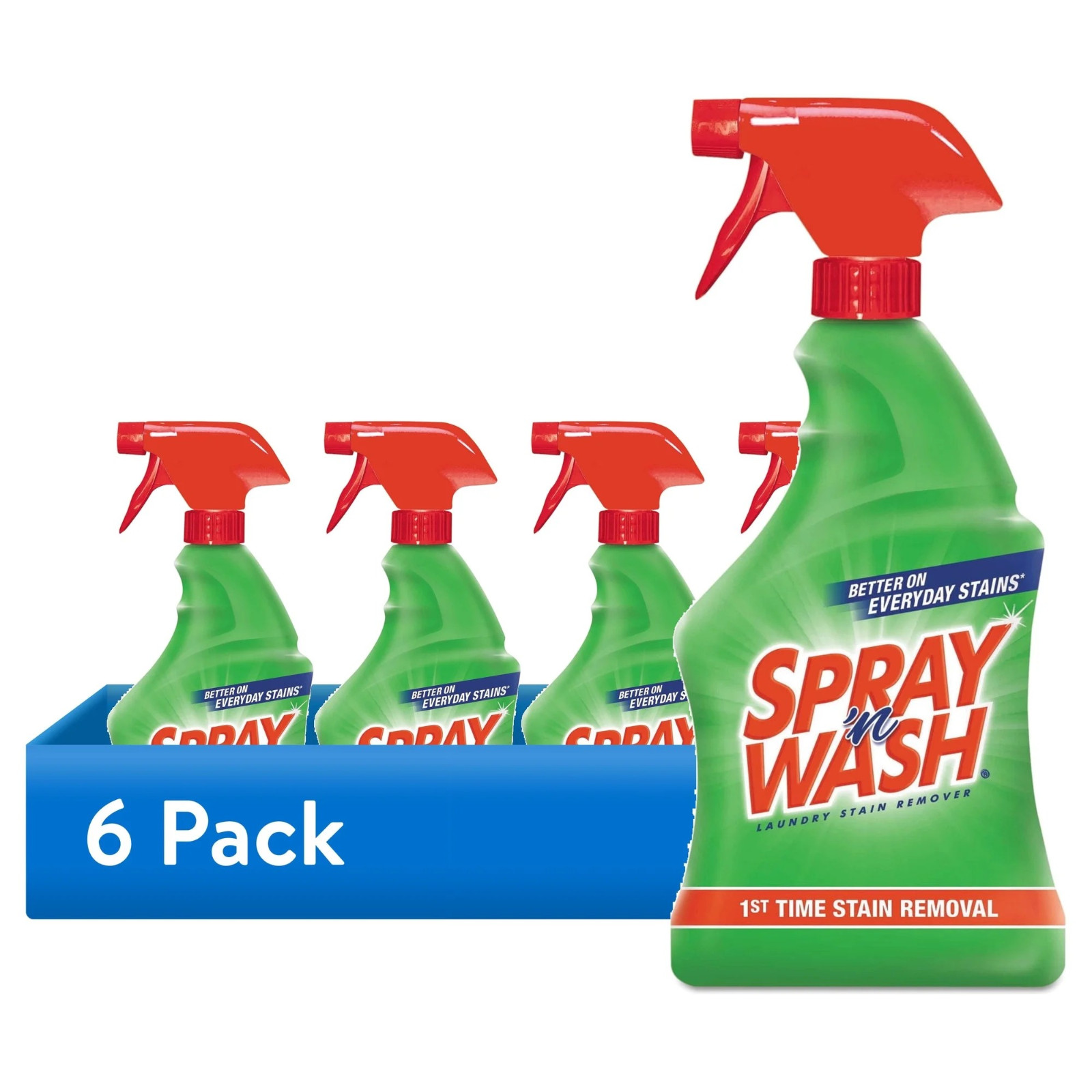 Spray ‘n Wash Pre-Treatment Laundry Stain Remover Solution Spray, 22oz 6 pack