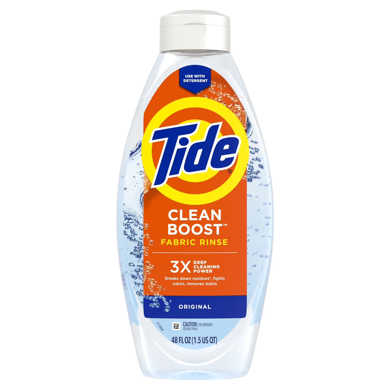 3P Tide Clean Boost Fabric Softener Rinse, Removes Odors Residues, 48 fl oz