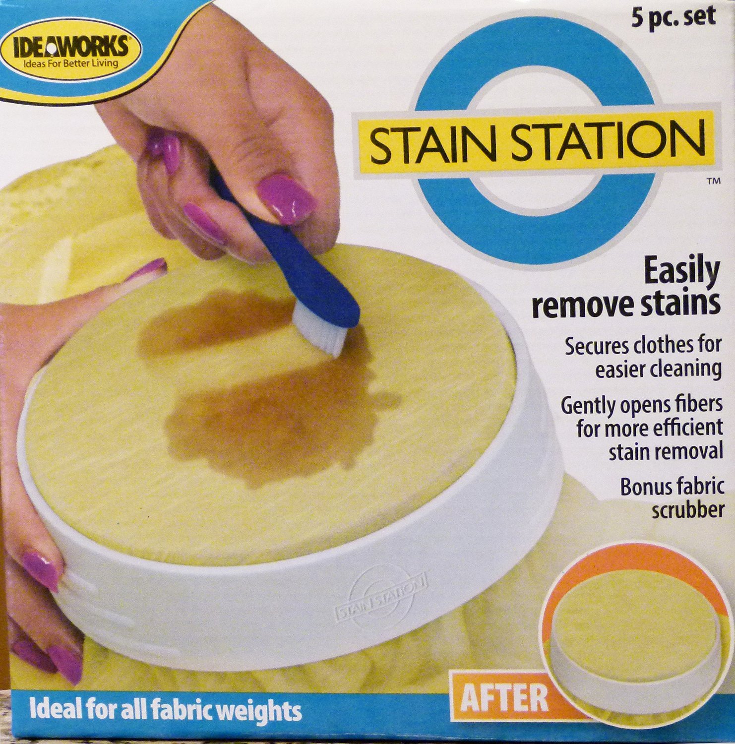 Ideaworks Stain Station Easy Tough w/ Washboard VERY Clean Clothes Stain Remover