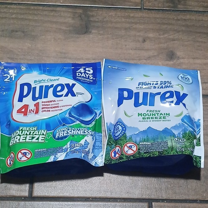 Purex Fresh Mountain Breeze Laundry Detergent Pods 21 Count/Loads HE Compatible