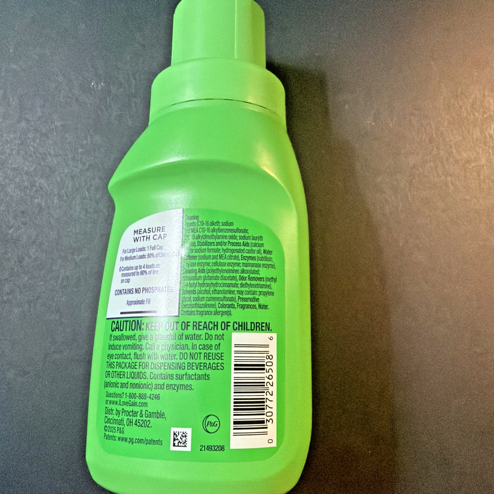 6 Gain Plus MOONLIGHT BREEZE Liquid Laundry Detergent Odor Defense 6fl oz Each