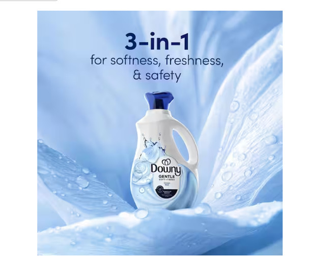 Gentle Soft and Fresh Ocean Mist Scent Liquid Fabric Softener (83 loads) 56 oz