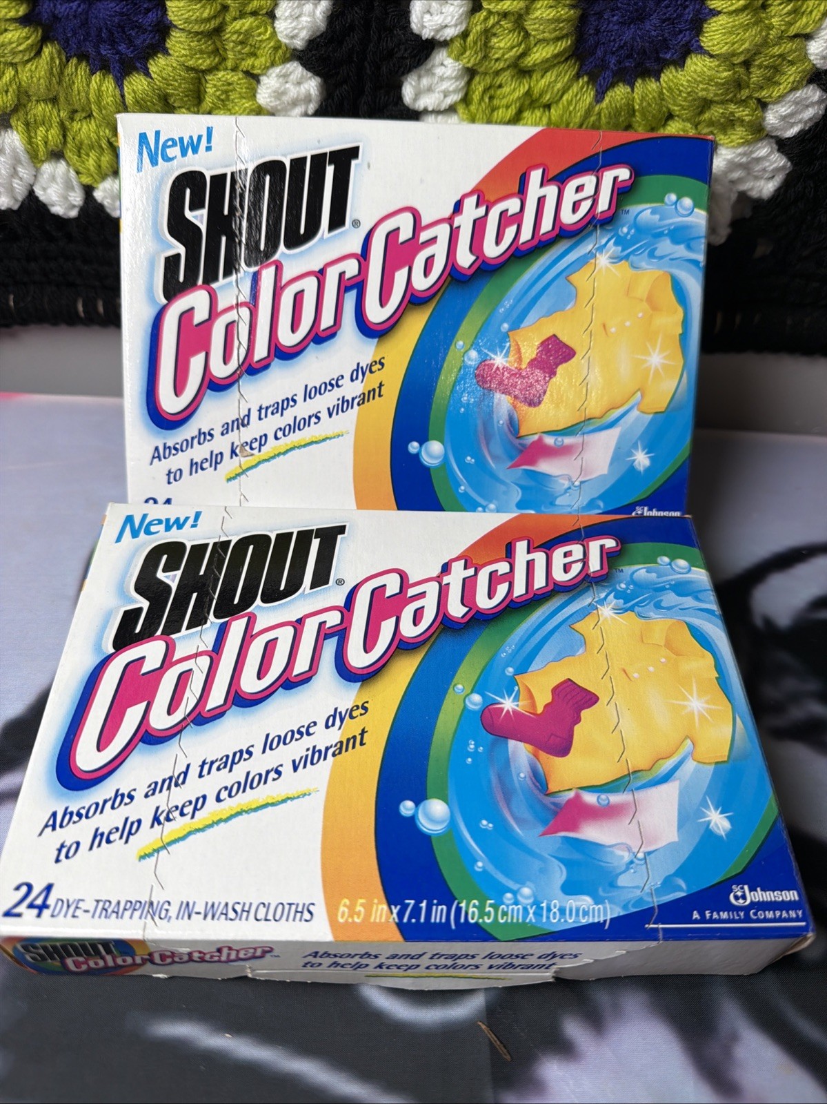 2-Shout Color Catcher, Laundry Dye-Trapping Sheets, 24 Sheets Vtg 2002 New
