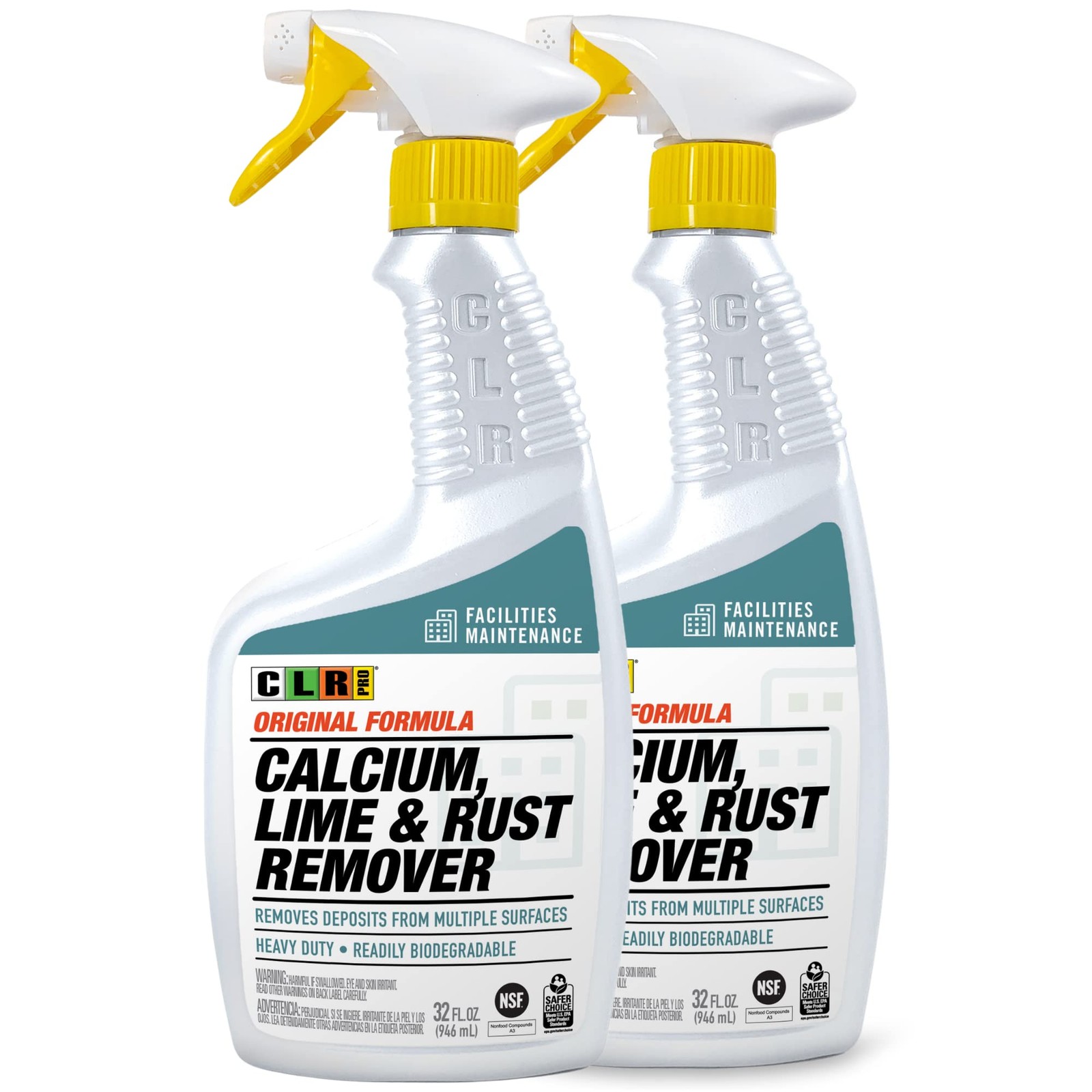 CLR PRO Calcium, Lime & Rust Remover, 32 oz. Spray 32 Fl Oz (Pack of 2)