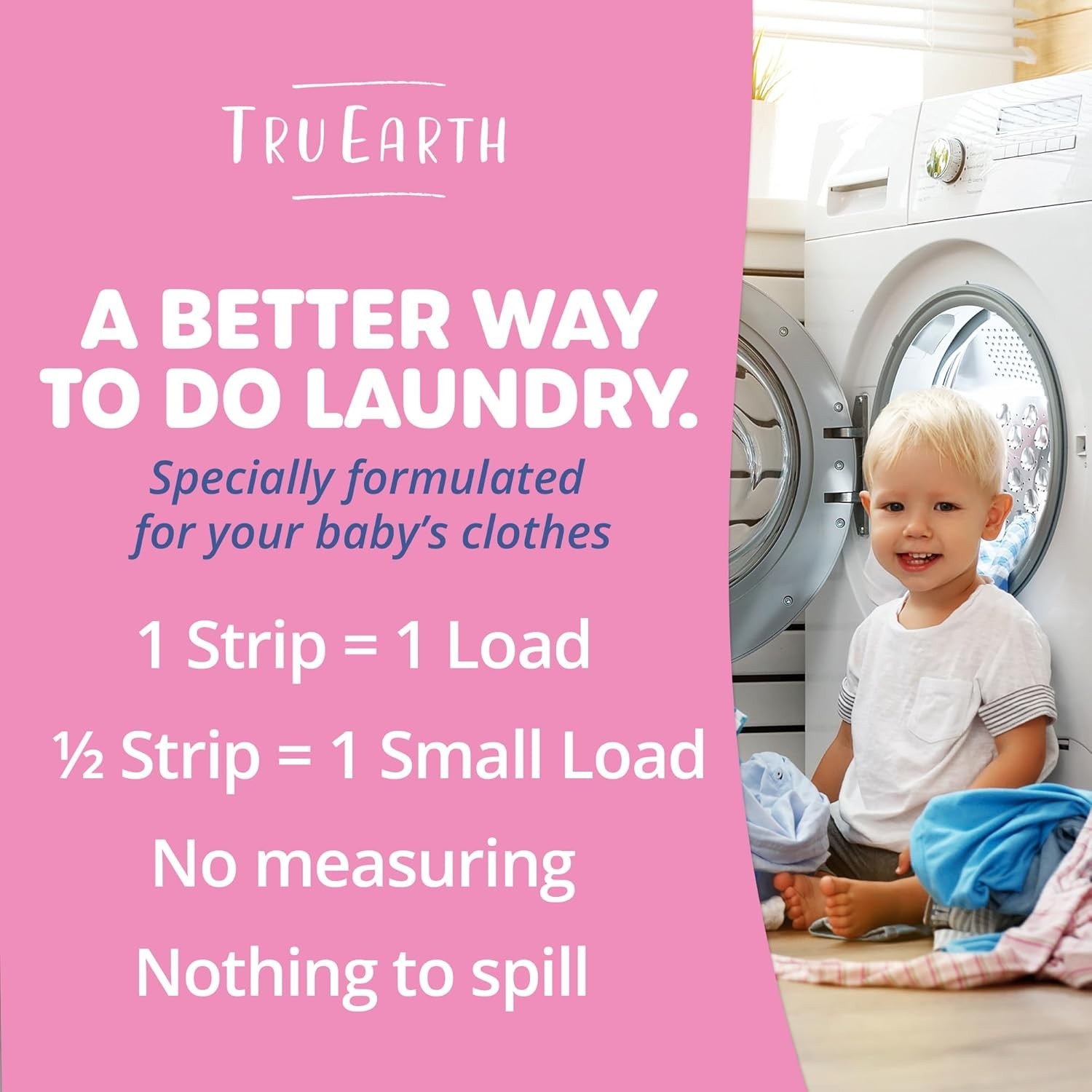 64 Count Hypoallergenic Baby Laundry Detergent Sheets – Fragrance Free Care