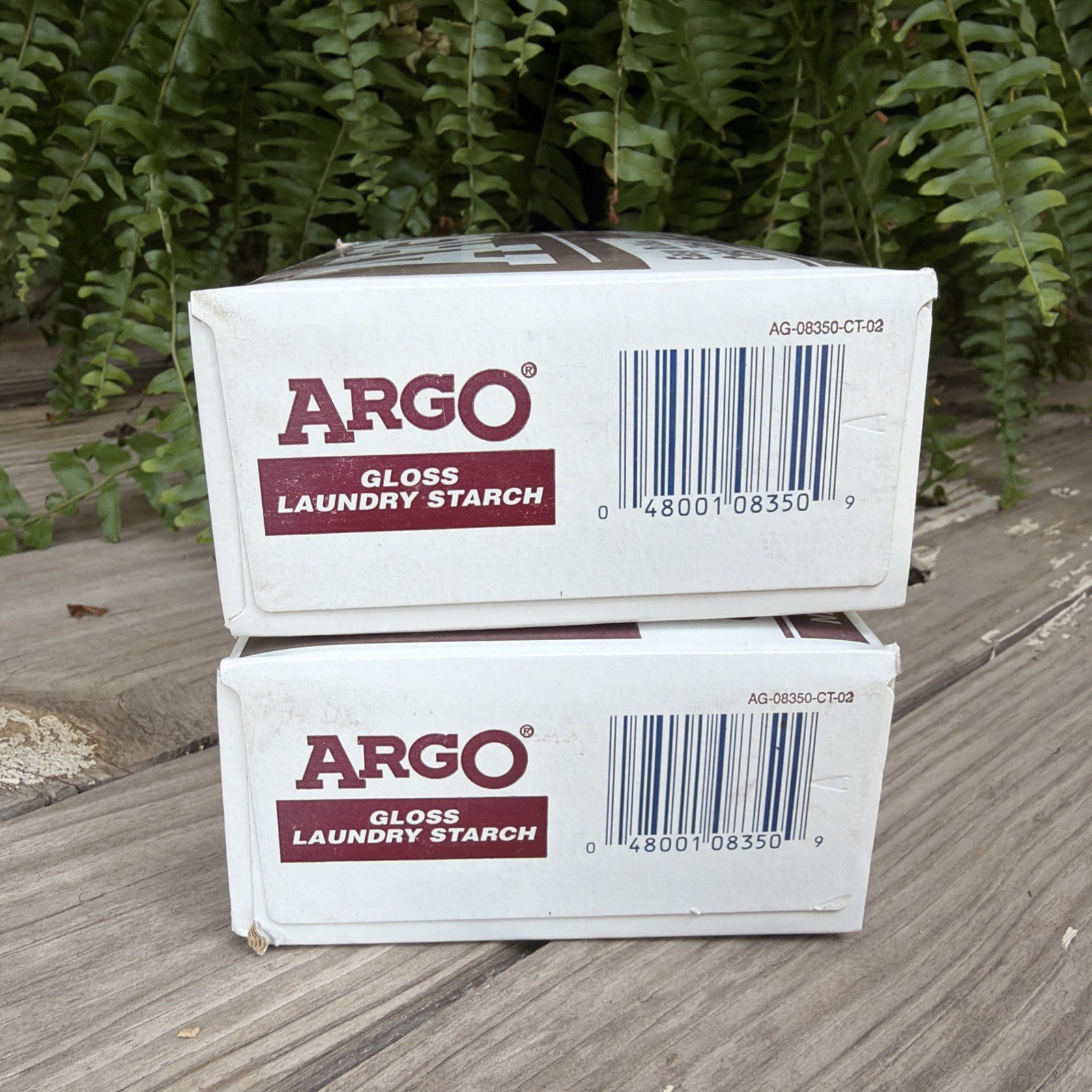 2x Argo Gloss Laundry Starch Crisp Finish 16 oz Discontinued NOS Crafts Red Box