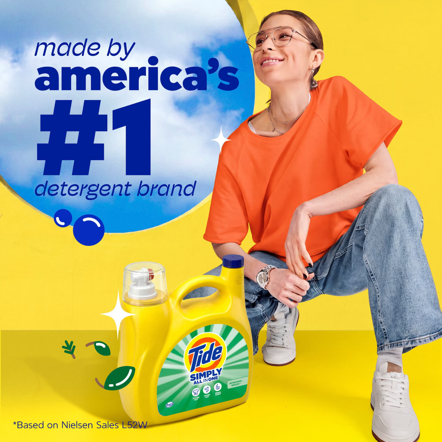 Tide Simply All In One Liquid Laundry Detergent Daybreak Fresh 138 Loads, 2 Pack