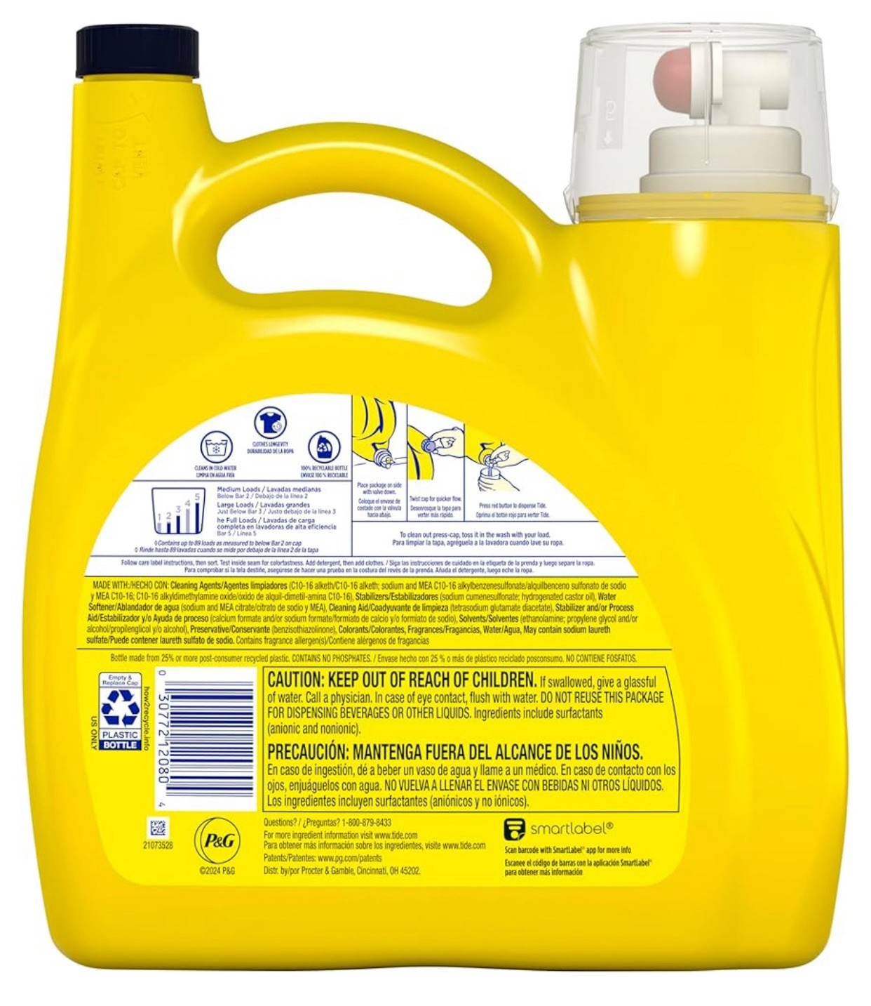 Tide Simply 🌸 All-In-One Liquid Laundry Detergent, 89 Loads, 117 fl oz