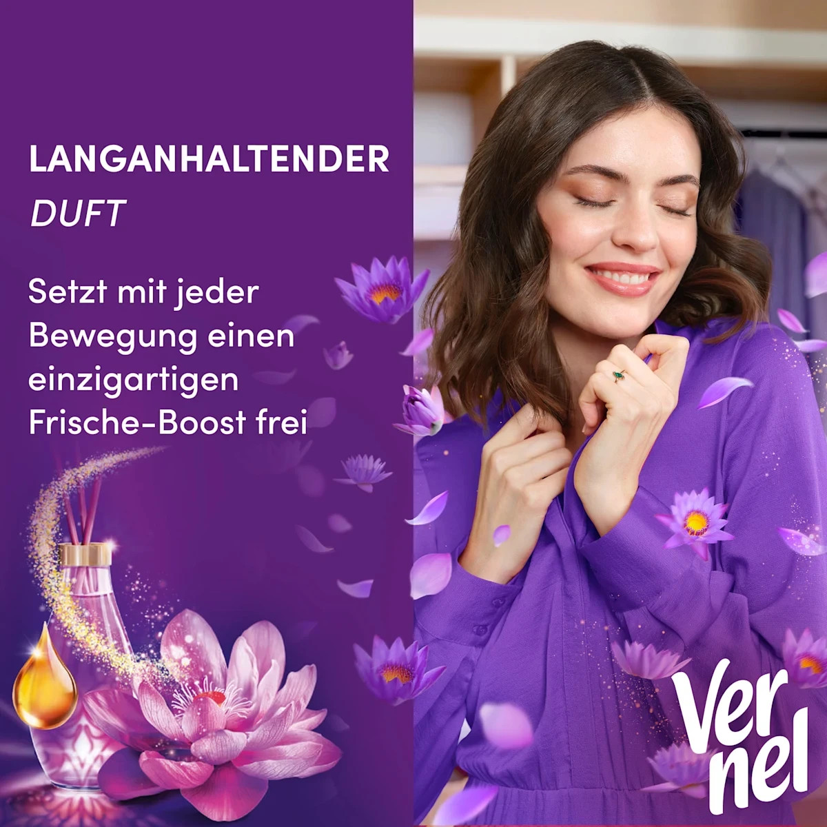 3x Vernel Aroma Therapy Dreamy Lotus Blossom Fabric Softener 46 L Liquid