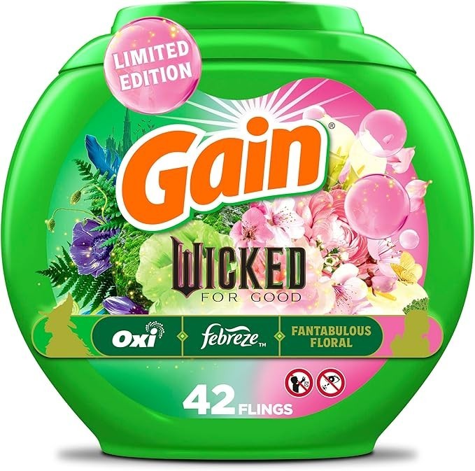 Limited Edition 42 Ct Gain Flings Wicked for Good Laundry Detergent Pods