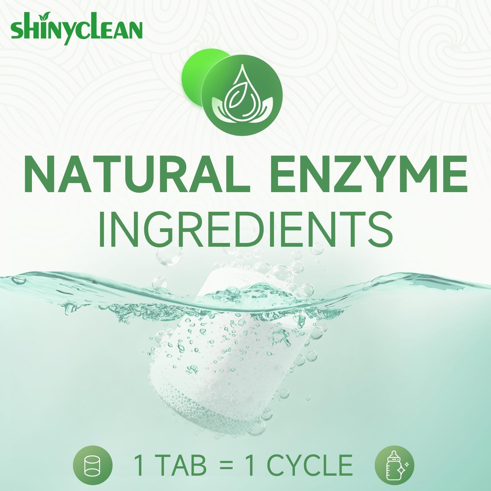 shinyclean Bottle Washer Detergent Tablets, Fits All Machines, 120 count