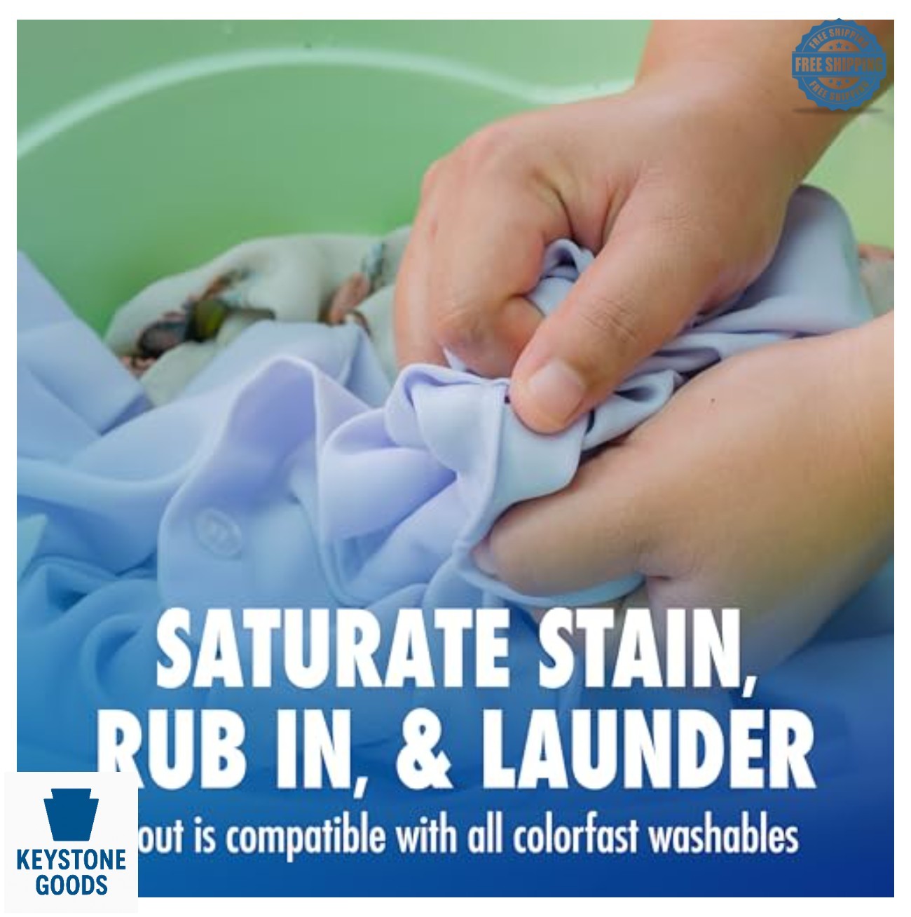Laundry Stain Remover Triple Enzyme Formula 12 oz Blood Grass Sauce Oil Fighting