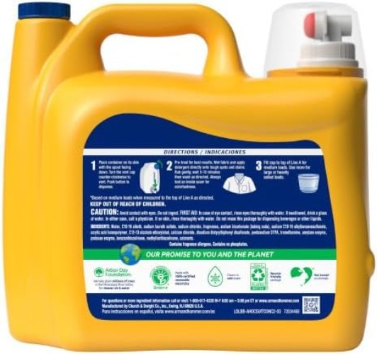 Plus OxiClean Odor Remover Laundry Detergent, 158.6 Fl Oz – Powerful Fresh Burst