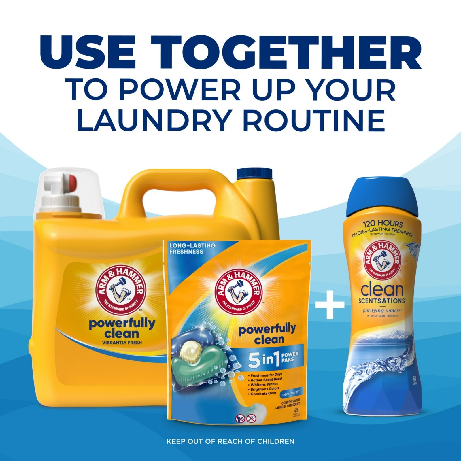 2-Pack ARM & HAMMER Clean Burst Liquid Laundry Detergent 205 oz, 410 Loads