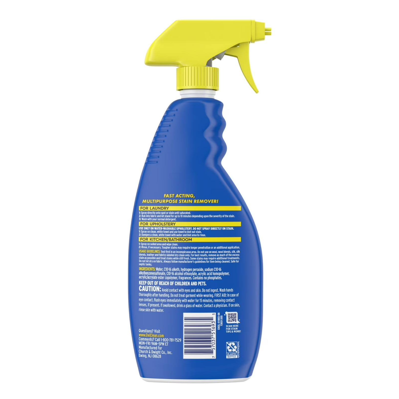OxiClean Laundry Stain Remover Spray 21.5 fl oz Color Safe Fast Acting
