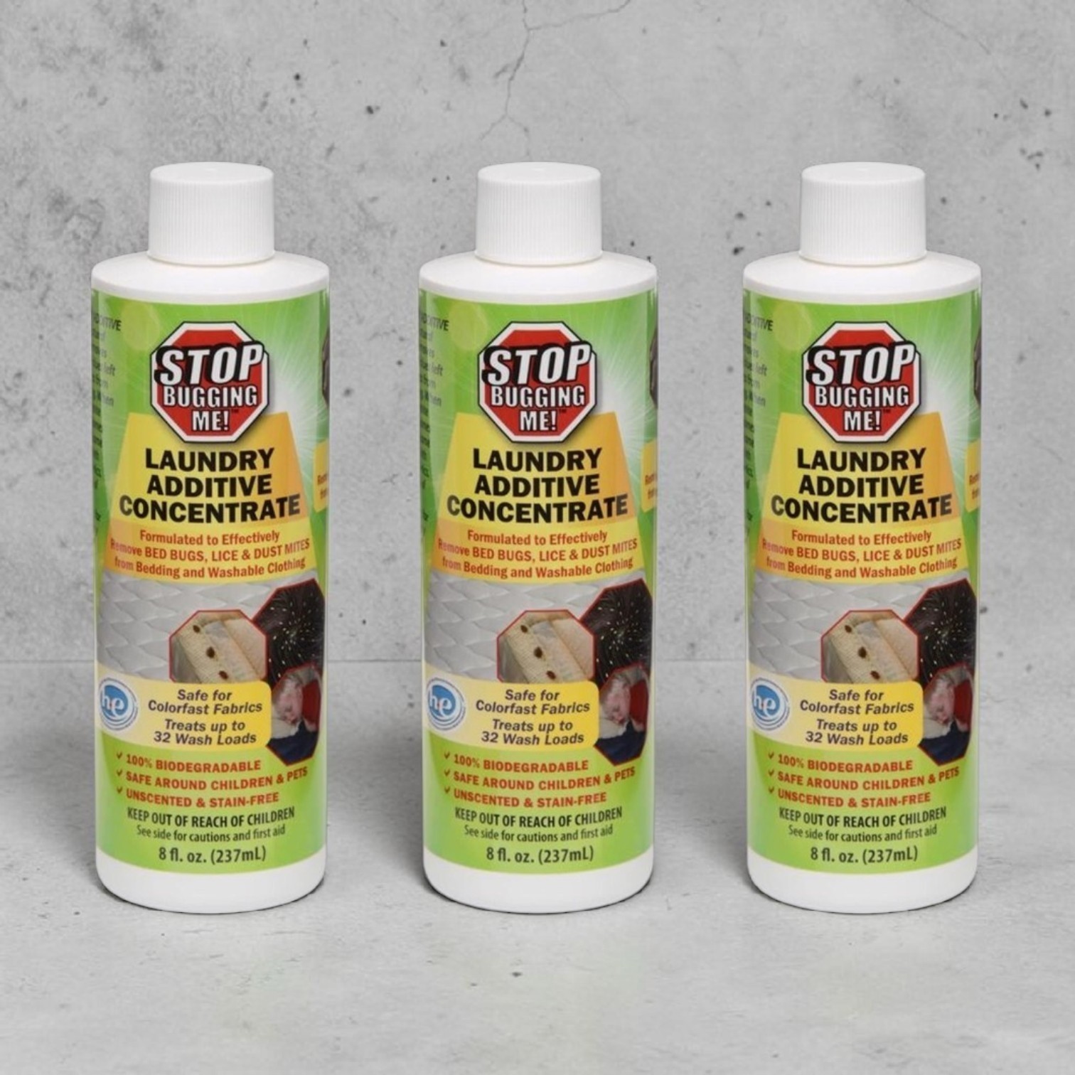 3 Pack Stop Bugging Me 774372 No Scent Assorted Laundry Liquid Additive System