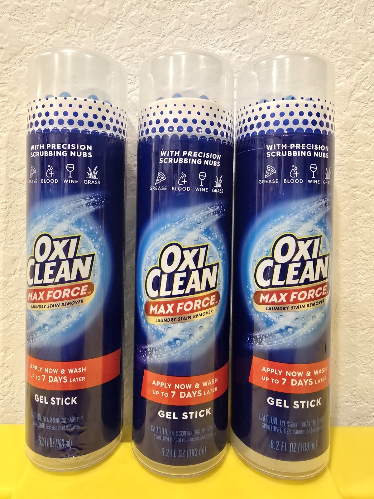 3 CANS Oxi Clean Max Force Gel Stain Remover Oxi Stick 6.2 Oz