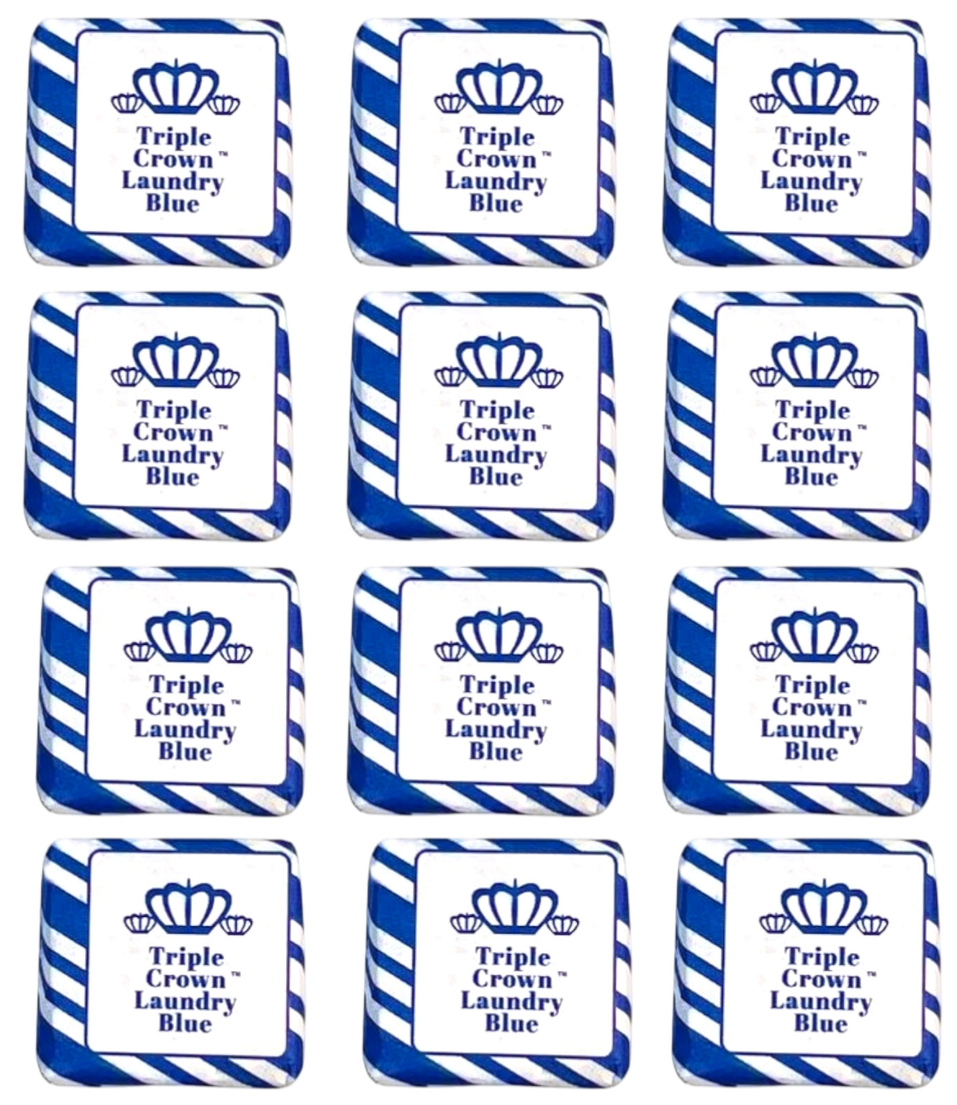 Triple Crown Blue Laundry Detergent for Bright White Fabrics 12 Pack