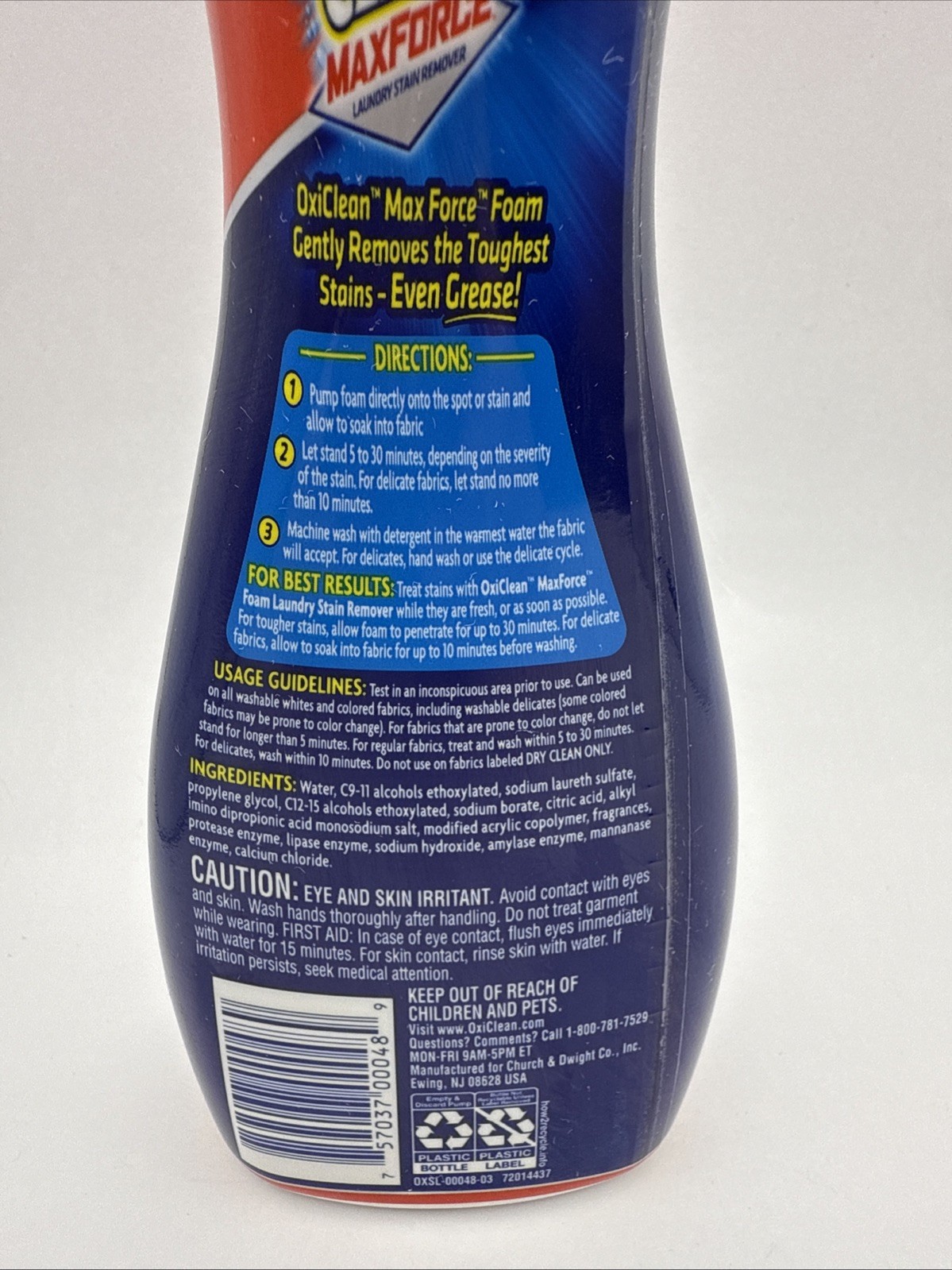 RARE OxiClean MaxForce Foam Laundry Stain Remover 9 Fl Oz Tough on Stains NEW