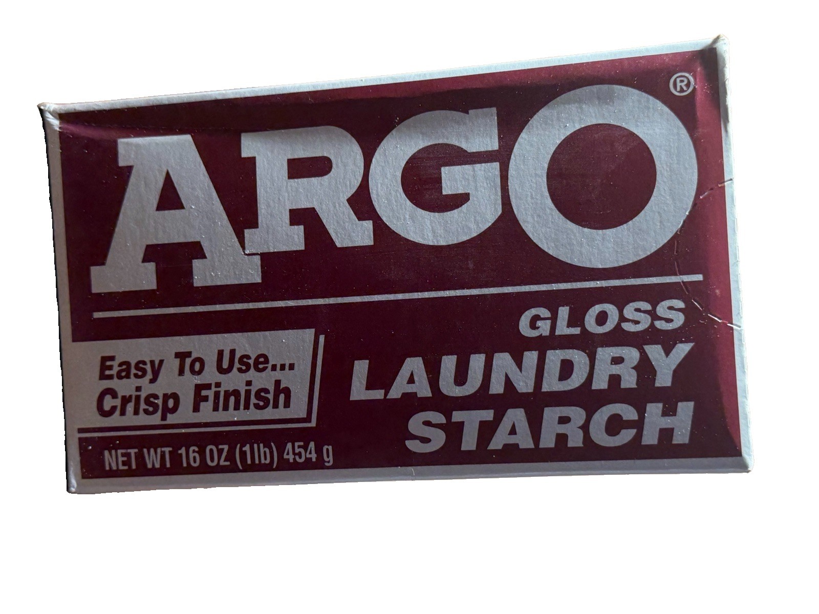 ARGO Gloss Laundry Starch Red Removes Greasy Spots 16oz BEST BY 2015 New Sealed