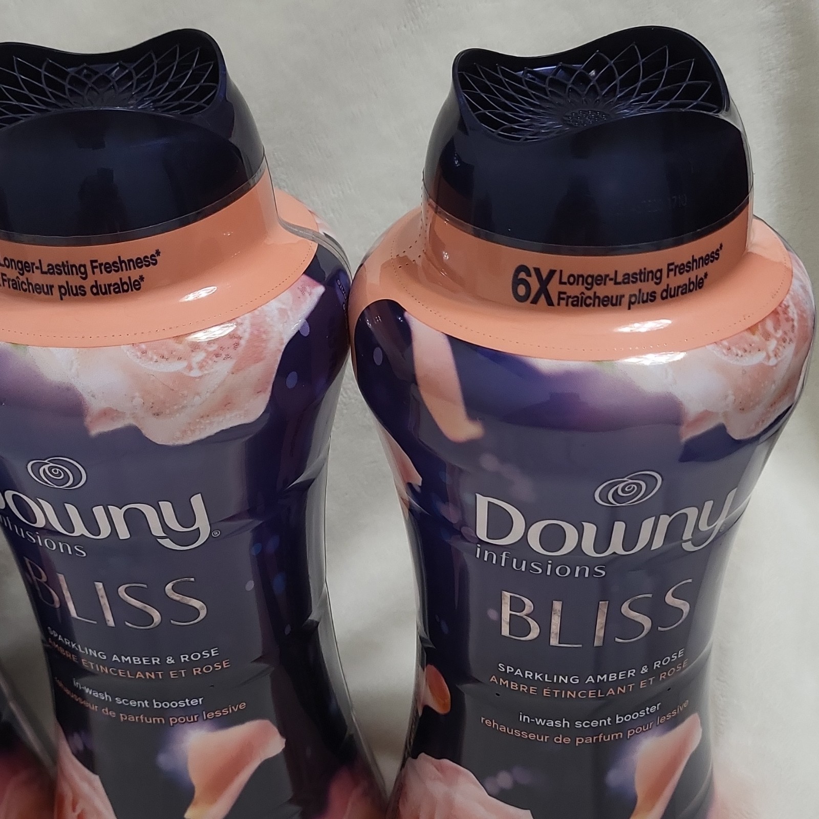 4 Downy Infusions Bliss In-Wash Scent Booster Beads Amber & Rose 24.0 oz