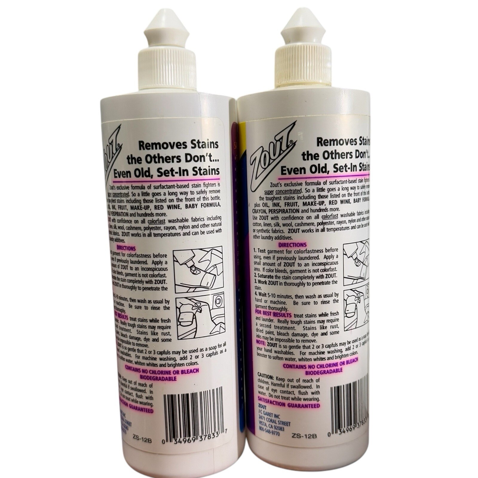 Zout Stain Remover Super Concentrated NOS Vintage Original Formula 2 16 oz HTF