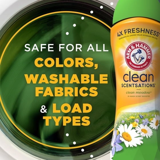 Arm & Hammer Clean Meadow Scent Booster 24 oz Pack of 2 Laundry Beads