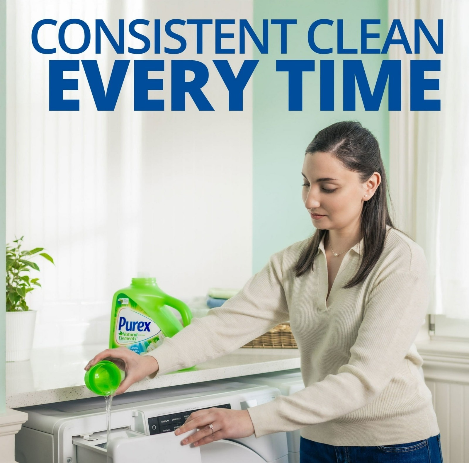 Purex Natural Elements Detergent, Linen & Lilies, 150 oz, 115 Loads