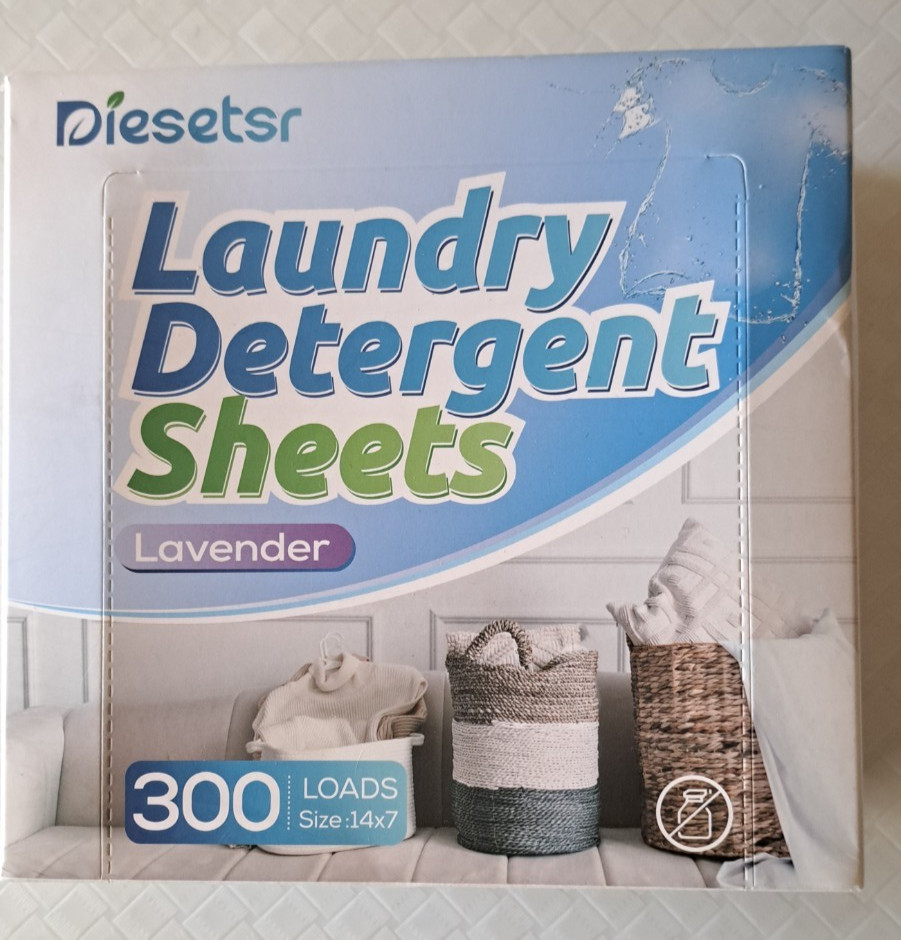 Diesetsr Laundry Detergent Sheets 150ct 300 Loads Lavender Exp 09/2027 New