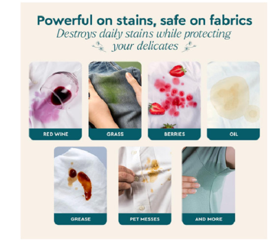 Puracy Stain Remover Spray, Natural Travel and Laundry Stain Cleaner for Clothes